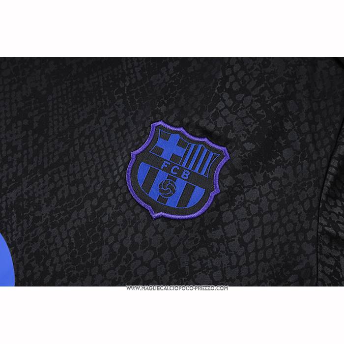 Tuta da Track Barcellona 25/26 Manica Corta Nero - Pantaloncini